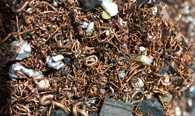 USA. Motor shredders recycling plant site 